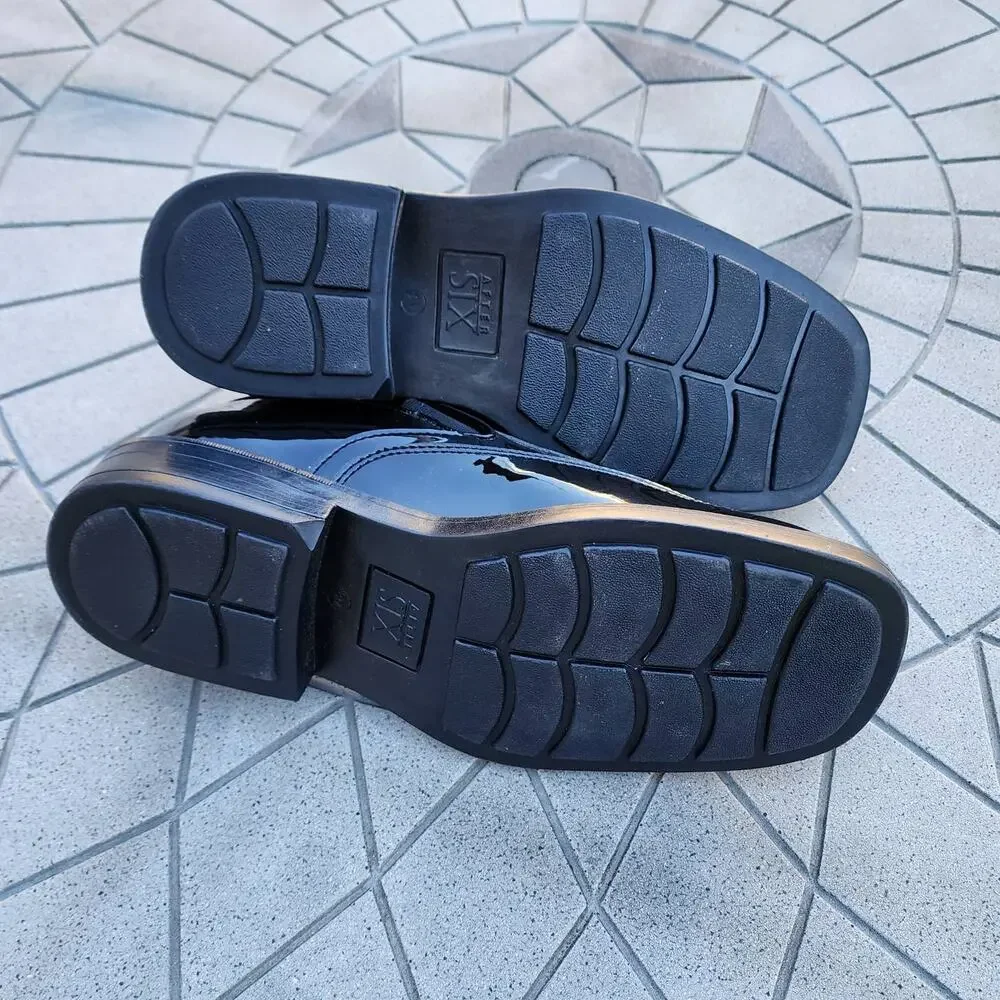 After Six Glossy Patent Faux Leather Dress Shoes 8 - Picture 6 of 8